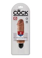 Кофейный вибратор реалистик 5" Vibrating Stiffy (16,5 см)