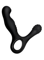 Чёрный стимулятор простаты с вибрацией Revive Prostate Massager