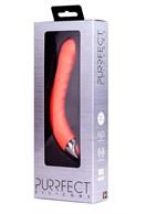 Оранжевый G-вибратор из силикона PURRFECT SILICONE - G-SPOT VIBRATOR (16,5 см)