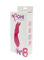 Розовый клиторальный вибратор с ушками NAGHI NO.8 - 16 см.