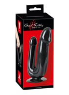 Чёрный анально-вагинальный фаллоимитатор Duo Dildo (17,5 см)