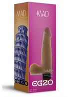 Телесный реалистичный мультискоростной вибратор Mad Tower (18,5 см)