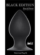 Чёрная анальная пробка Thick Anal Plug XL - 13 см.