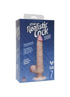 Телесный вибромассажер The Realistic Cock ULTRASKYN Vibrating 7” Slim (22,1 см)