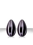 Черные стеклянные вагинальные шарики CRYSTAL KEGEL EGGS