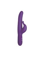 Фиолетовый водонепроницаемый силиконовый вибратор Posh 10-Function Silicone Teasing Tickler - 20 см.