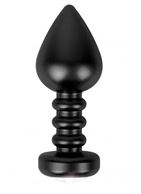 Чёрная анальная пробка Fashionable Buttplug - 10 см.