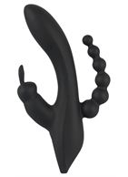 Черный тройной вибратор Triple G-Spot Vibrator (20,8 см)