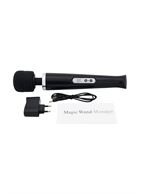 Чёрный беспроводной массажер Magic Wand с 10 режимами