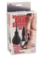 Набор анальных стимуляторов ADVANCED ANAL EXPLORER KIT: плаг, цепочка и груша