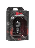 Чёрная анальная пробка Kink Ace Silicone Plug 4 - 10,16 см.