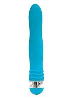 Голубой эргономичный вибратор Sexy Friend (17,5 см)