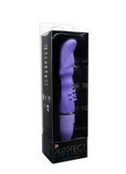 Фиолетовый вибратор PURRFECT SILICONE DELUXE VIBE с шипиками в основании (15 см)