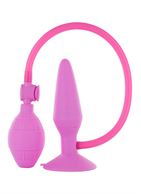 Розовый анальный расширитель LARGE INFLATABLE PLUG - 15 см.