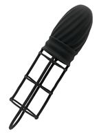 Чёрная насадка Silicone Gladiator Extension - 14 см.