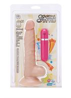 Телесный вибратор-реалистик на присоске G-GIRL STYLE 8INCH VIBRATING DONG - 20,3 см.