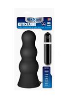 Чёрная анальная втулка большого размера с вибрацией MENZSTUFF VIBRATING BUTTCRASHER PAWN (20 см)