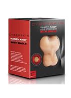 Реалистичный мастурбатор-попка с мошонкой Handy Andy Ass Strocker With Balls - 12 см.