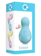Нежно-голубой вибростимулятор COCO BODY - 9 см.