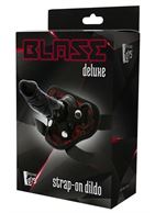 Черно-красные трусики STRAP-ON DILDO с насадкой (14,5 см)