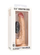 Телесный вибратор реалистик Vibrating Realistic Cock 10" With Scrotum (27 см)