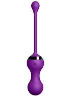 Фиолетовые вагинальные шарики Kegel Egg с браслетом