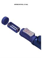 Синий вибратор кролик Rotating Bubbles (23,2 см)