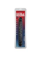 Черный двухголовый фаллоимитатор Jr. Veined Double Header 12" Bender (30,5 см)