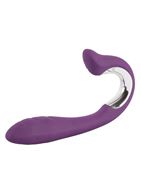 Перезаряжаемый вибратор Javida Vibe with Clit Stimulator с клиторальным стимулятором (18,5 см)