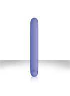 Голубой плоский вибромассажер Serenity Blue USB из силикона - 20,3 см. 