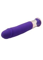 Фиолетовый перезаряжаемый вибратор ECSTASY Deluxe Greedy Dong (19,5 см)
