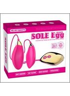 Парные розовые виброяца Sole Egg с пультом