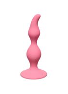 Розовая анальная пробка Curved Anal Plug Pink - 12,5 см.