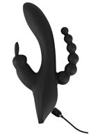 Черный тройной вибратор Triple G-Spot Vibrator (20,8 см)
