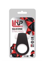 Чёрное эрекционное виброкольцо LIT-UP SILICONE STIMU RING 4 BLACK