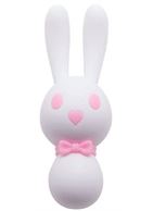 Белый вибростимулятор-зайчик Dorcel - 16 см.