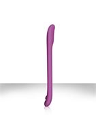 Плоский фиолетовый вибромассажер Serenity Purple USB из силикона - 20,3 см.
