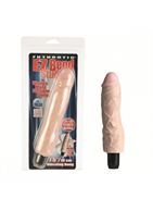 Реалистичный телесный вибратор Ez Bend Stud - 20 см.