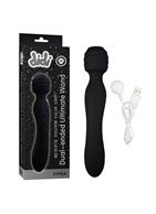 Черный двусторонний вибромассажер Dual-Ended Ultimate Wand (21,5 см)