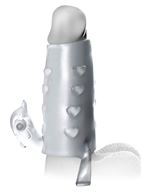 Прозрачная вибронасадка Deluxe Vibrating Penis Enhancer - 13 см.