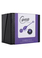 Фиолетовое виброяйцо EMBRACE II REMOTE CONTROL EGG с дистанционным управлением - 10 см.