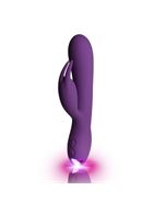 Фиолетовый вибратор кролик Flutter Rabbit (18,2 см)