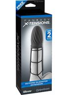 Чёрная насадка Silicone Gladiator Extension - 14 см.