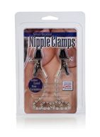 Цепь с зажимами для сосков Silver Beaded Nipple Clamps