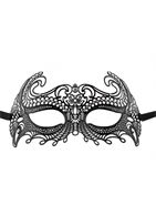 Чёрная металлическая маска Sea Goddes Masquerade Mask