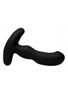 Черный массажер простаты Pro-Digger 7X Silicone Stimulating Beaded P-Spot Vibe