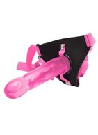 Розовый страпон Climax Strap-on Pink Ice Dong & Harness set (17,8 см)