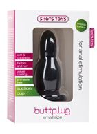 Чёрная анальная пробка Buttplug Small - 9,4 см.