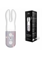 Белый вибратор с ушками The Pocket Rabbit Crystallized White