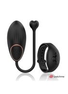 Черное виброяйцо с пультом-часами Anne's Desire Vibro Egg Wireless Watchme